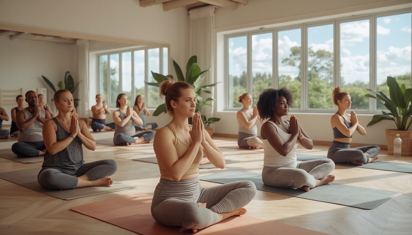 Gardenflexible guided movement session in a calm studio setting